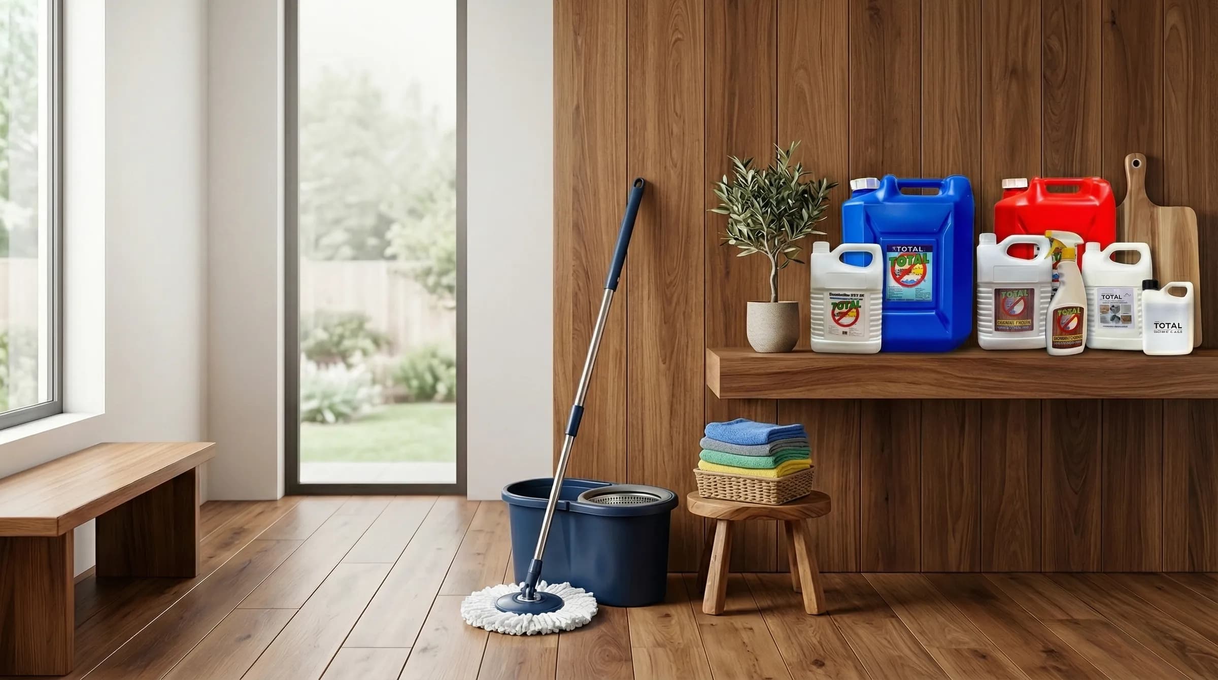 Imagen que contiene productos de la marca PRODUCTOS TOTAL con utensilios para el cuidado del hogar